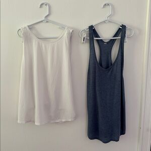 White and Blue Lululemon Tank Tops Small